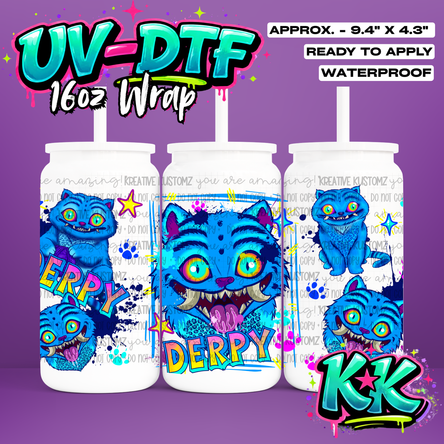 6574 | UV DTF Cup Wrap for 16oz Libbey Glass