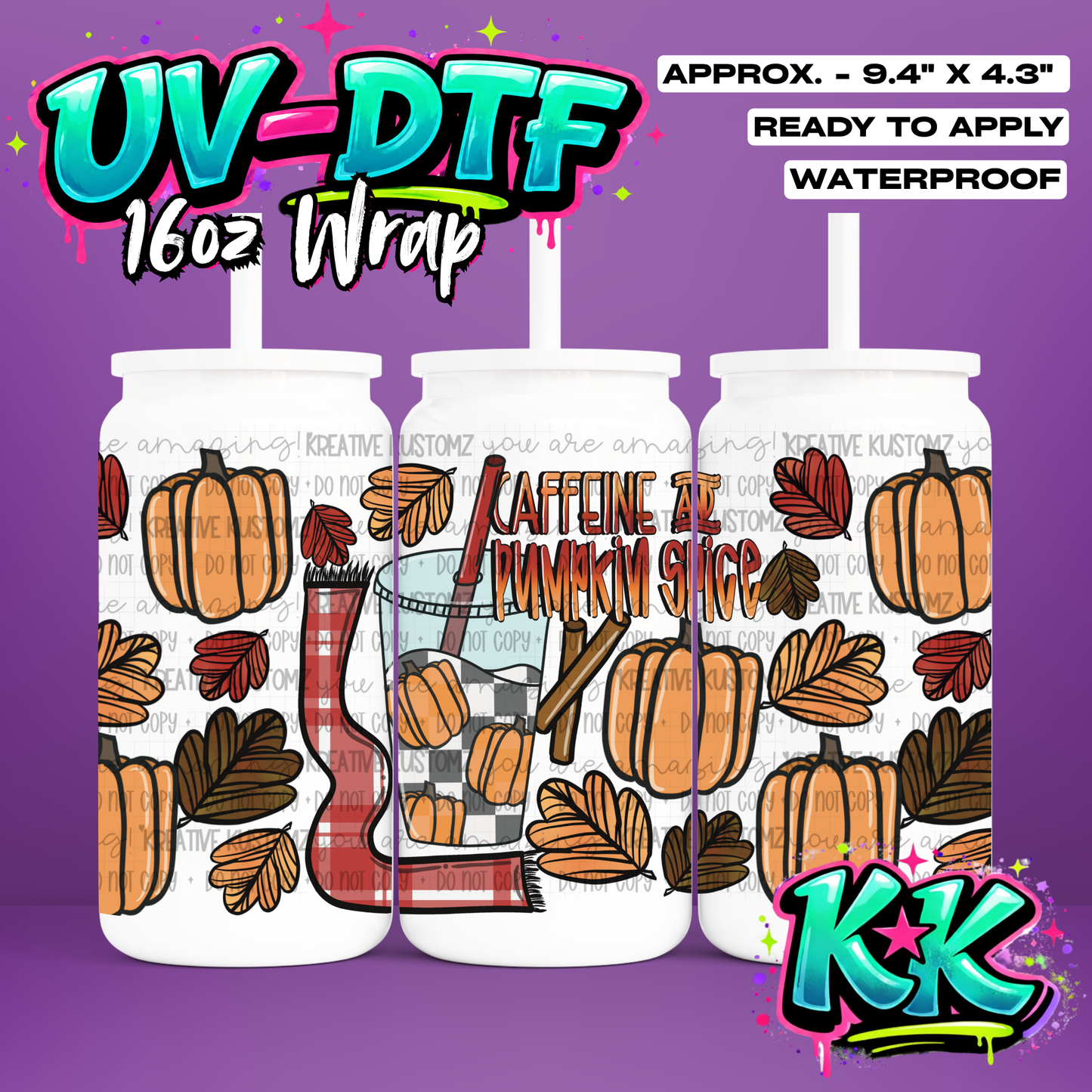 6587 | UV DTF Cup Wrap for 16oz Libbey Glass