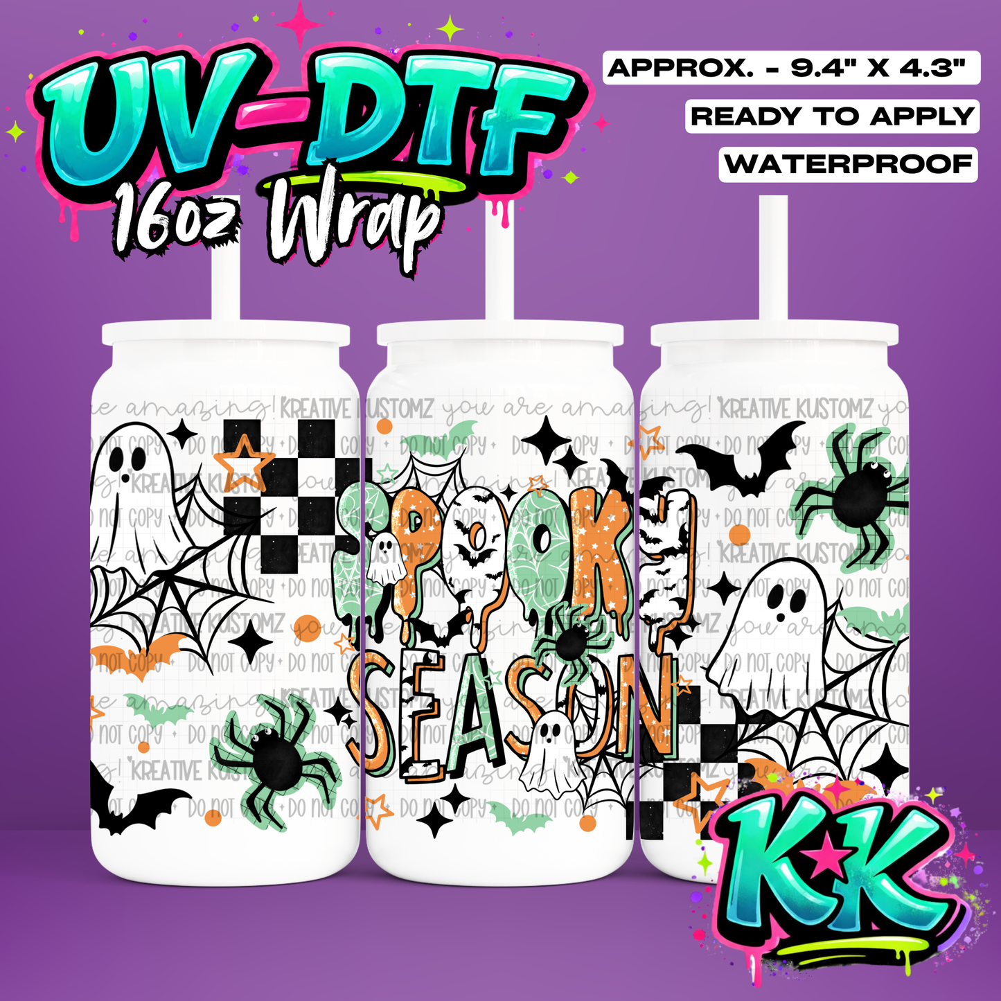 6589 | UV DTF Cup Wrap for 16oz Libbey Glass