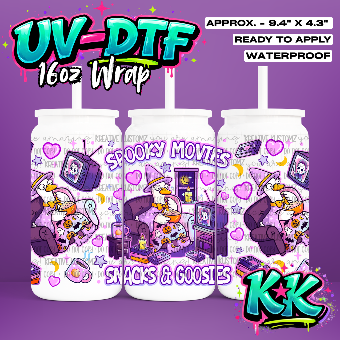 6594 | UV DTF Cup Wrap for 16oz Libbey Glass