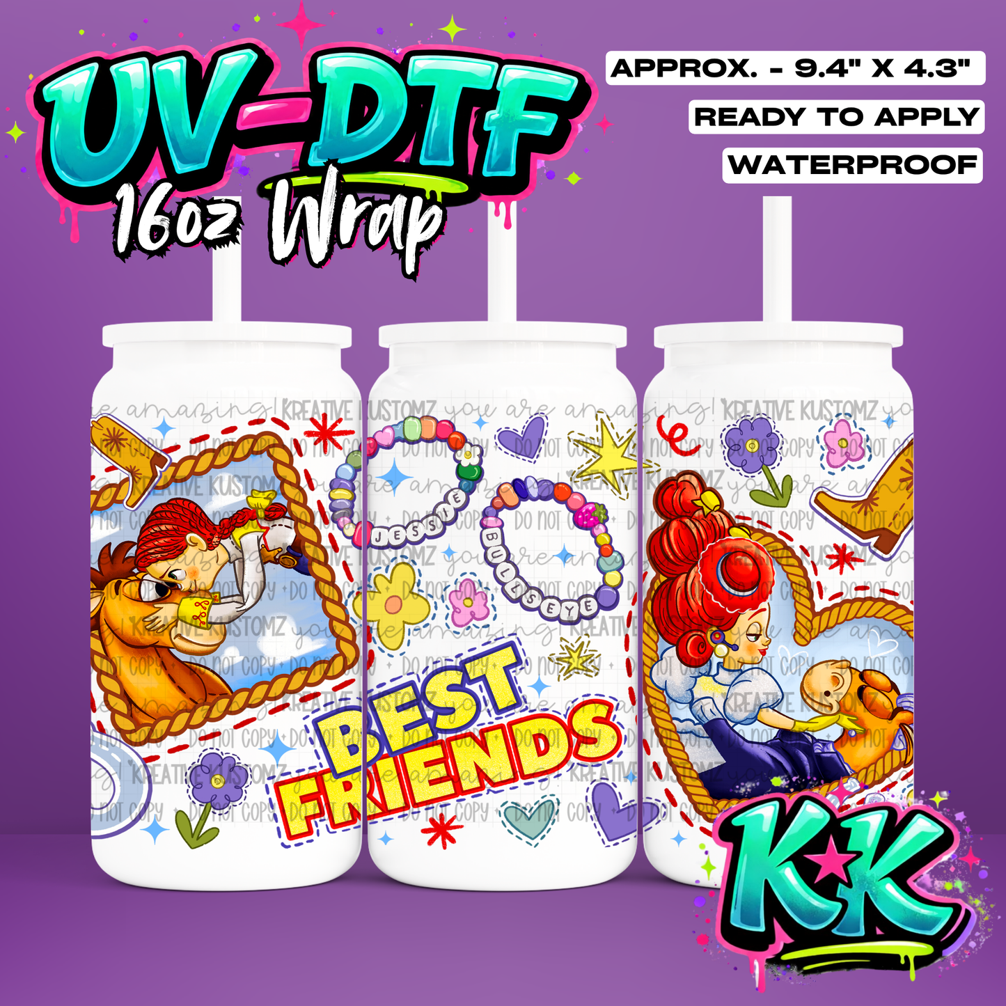 6597 | UV DTF Cup Wrap for 16oz Libbey Glass