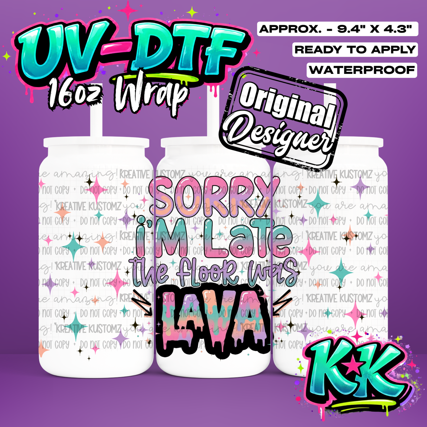 6613 | UV DTF Cup Wrap for 16oz Libbey Glass