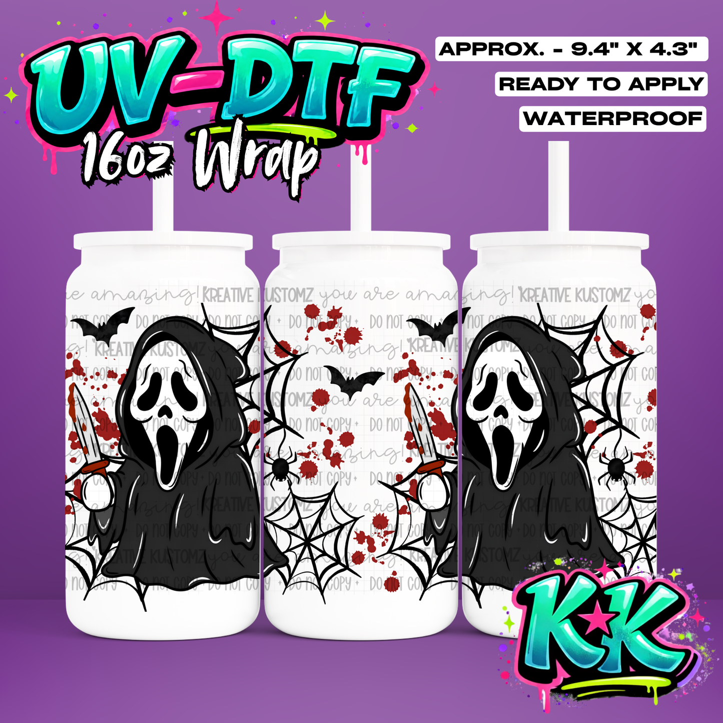 6646 | UV DTF Cup Wrap for 16oz Libbey Glass