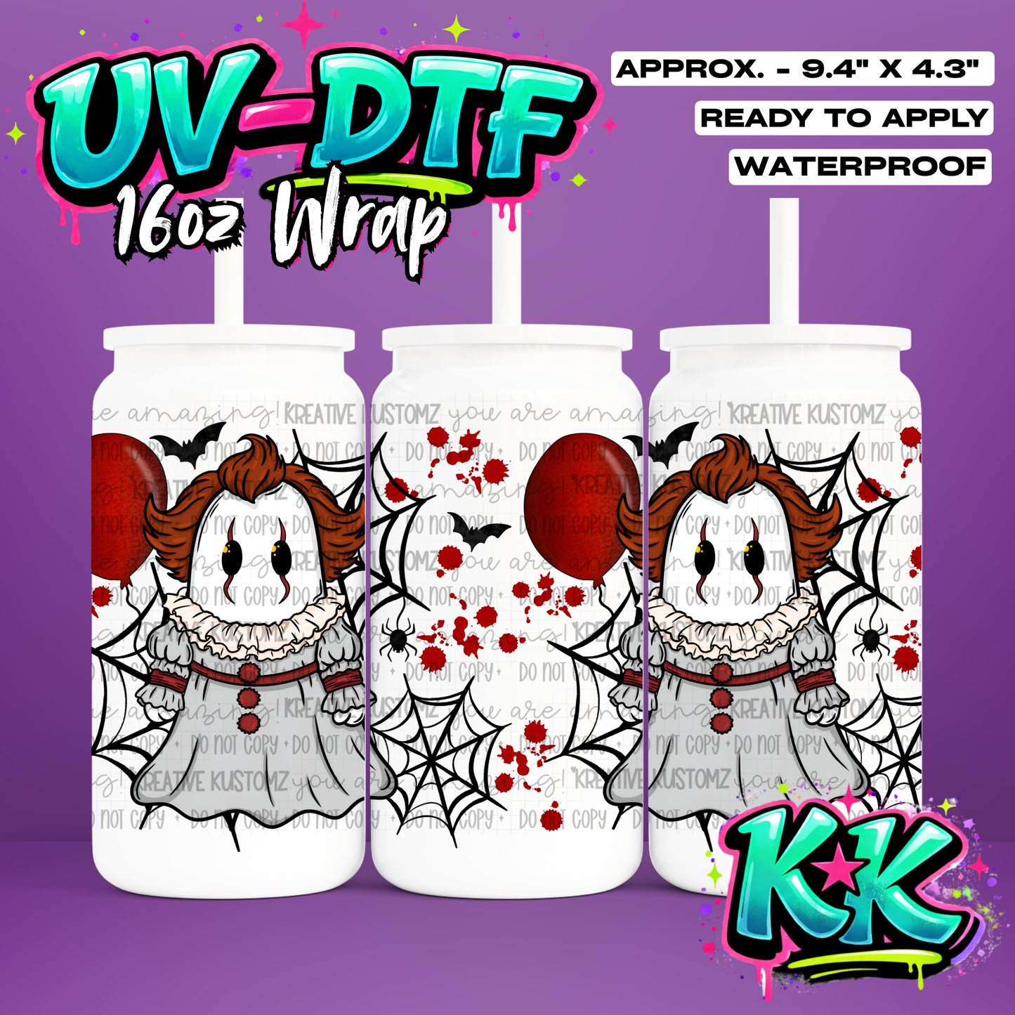 6651 | UV DTF Cup Wrap for 16oz Libbey Glass