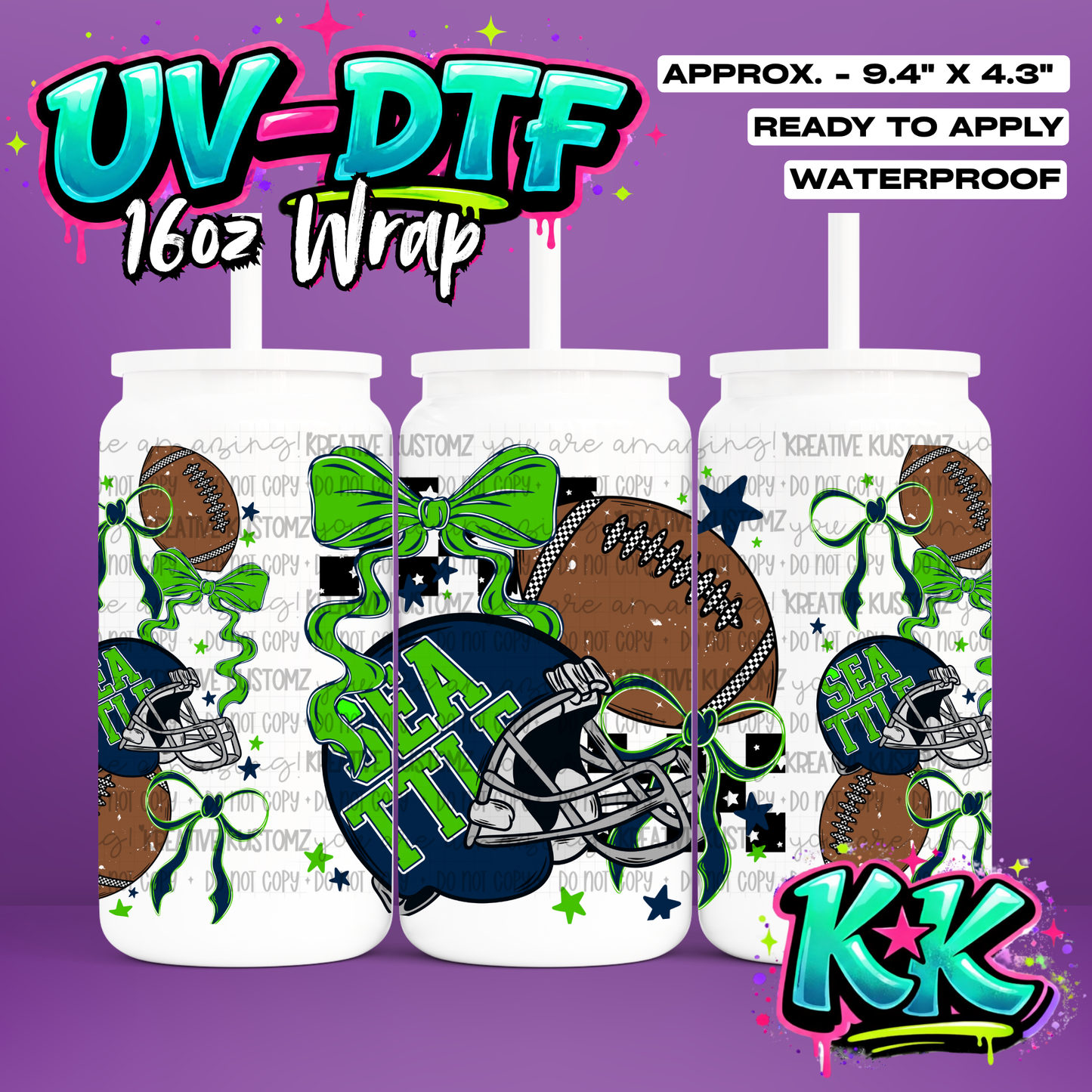 6659 | UV DTF Cup Wrap for 16oz Libbey Glass