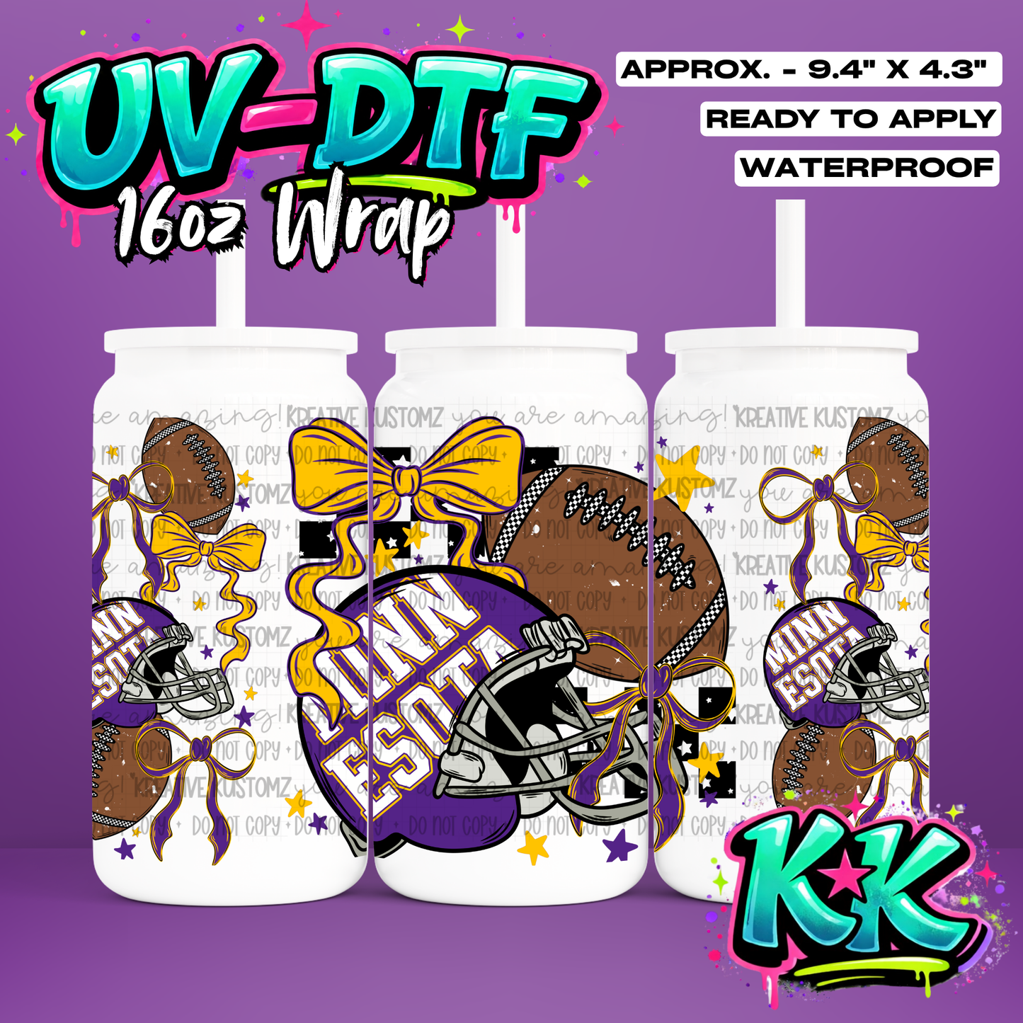 6663 | UV DTF Cup Wrap for 16oz Libbey Glass