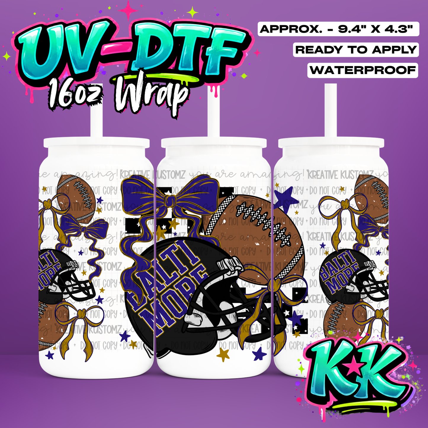 6683 | UV DTF Cup Wrap for 16oz Libbey Glass