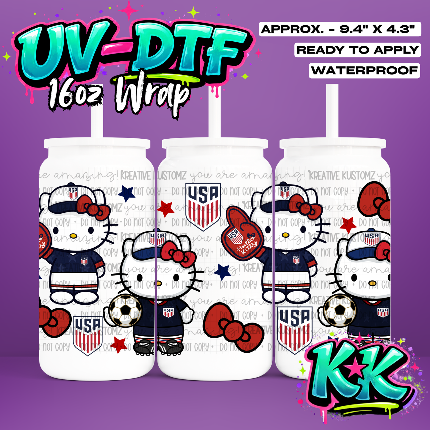 6692 | UV DTF Cup Wrap for 16oz Libbey Glass