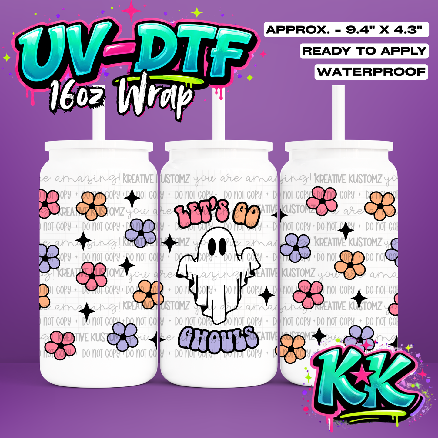 6699 | UV DTF Cup Wrap for 16oz Libbey Glass