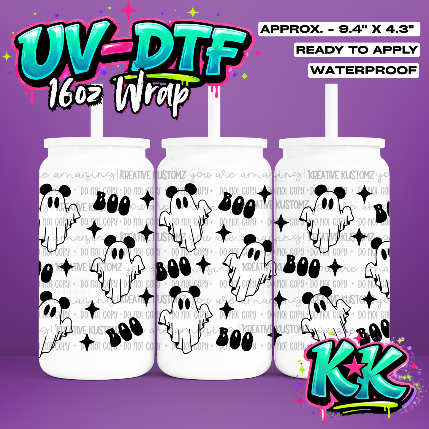 6715 | UV DTF Cup Wrap for 16oz Libbey Glass