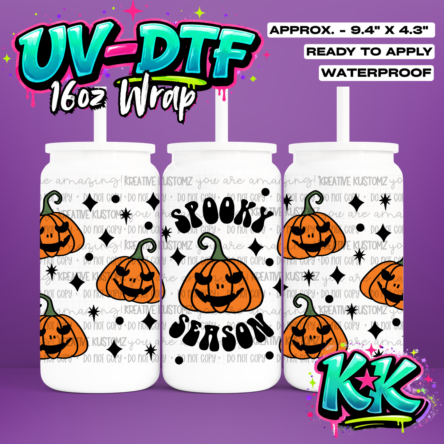 6717 | UV DTF Cup Wrap for 16oz Libbey Glass