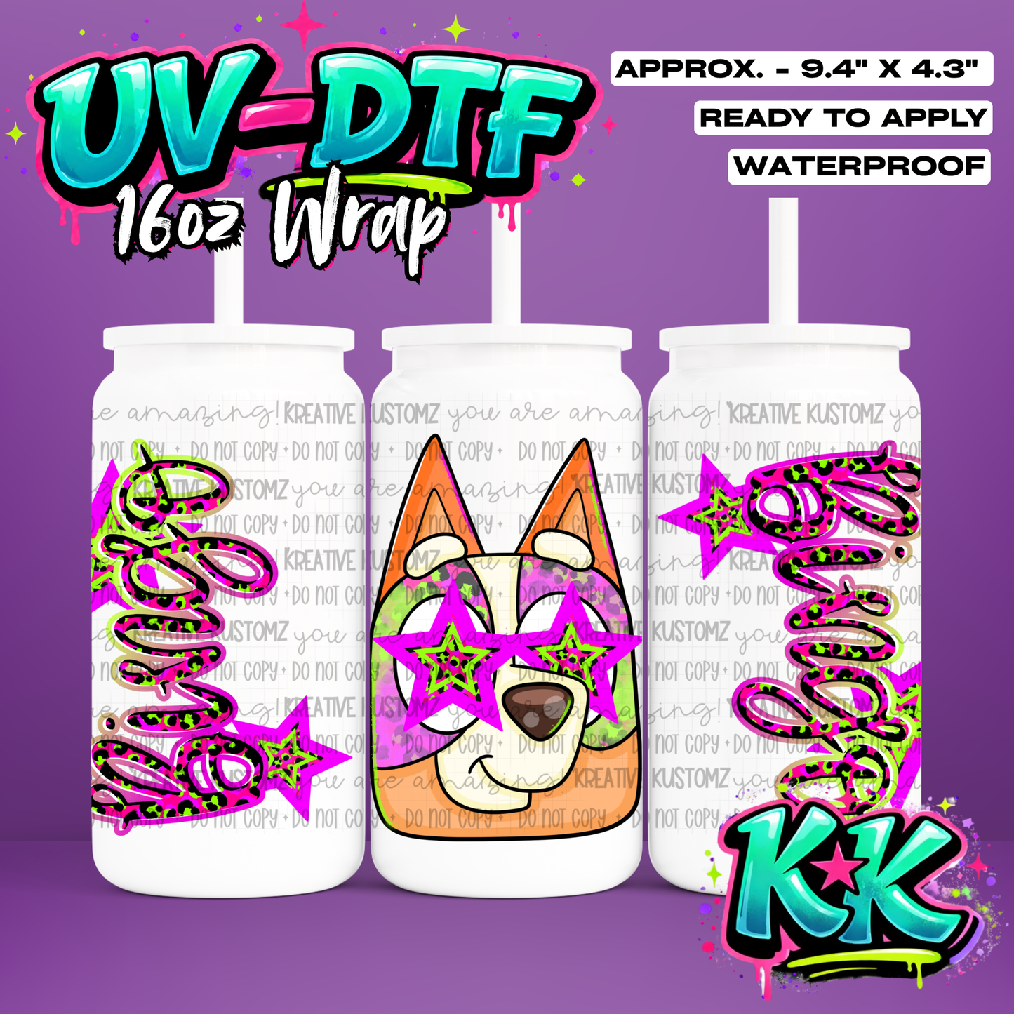 6731 | UV DTF Cup Wrap for 16oz Libbey Glass