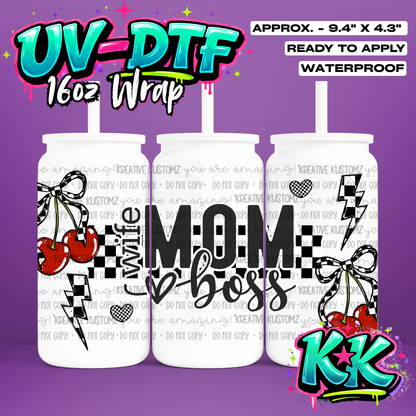6737 | UV DTF Cup Wrap for 16oz Libbey Glass