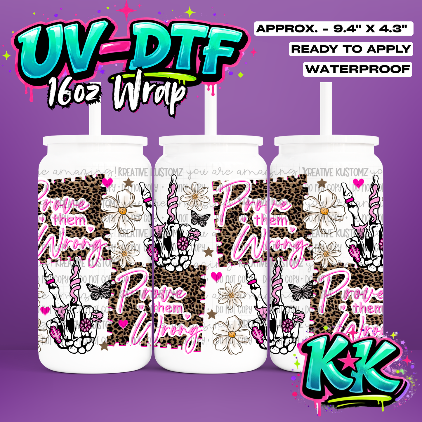 6744 | UV DTF Cup Wrap for 16oz Libbey Glass
