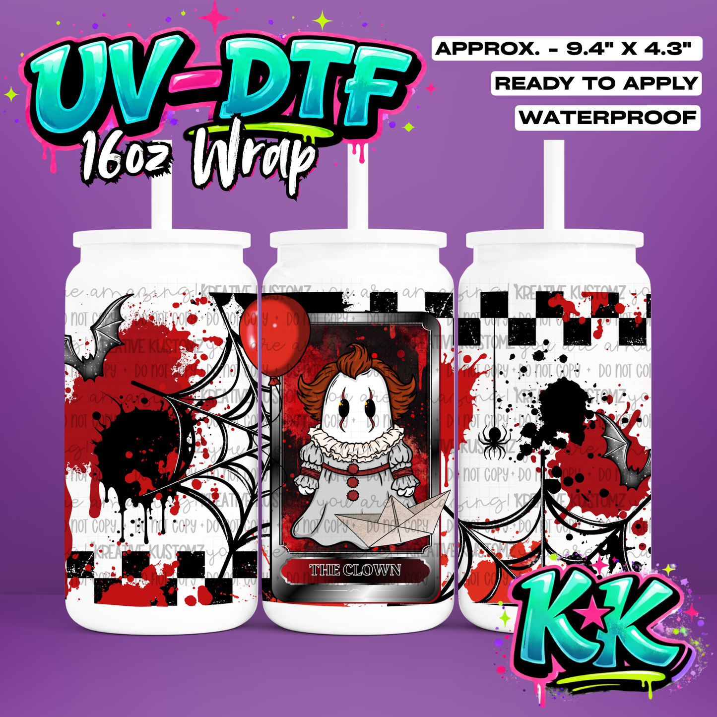 6762 | UV DTF Cup Wrap for 16oz Libbey Glass