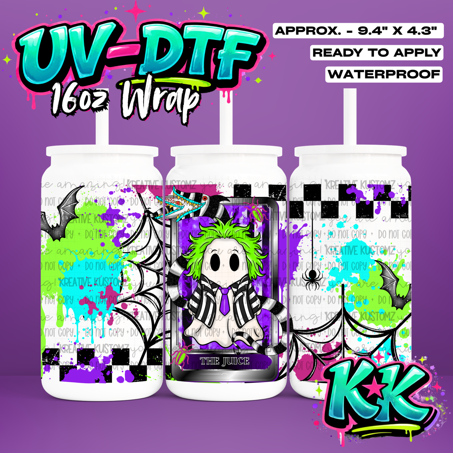 6766 | UV DTF Cup Wrap for 16oz Libbey Glass