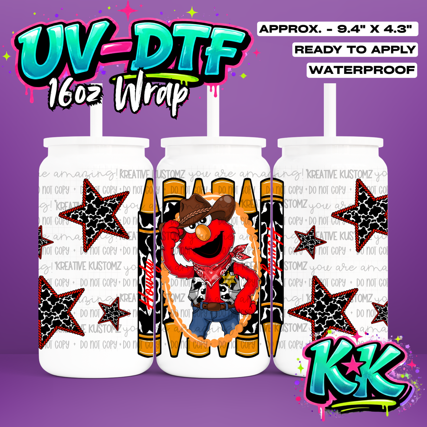 6774 | UV DTF Cup Wrap for 16oz Libbey Glass