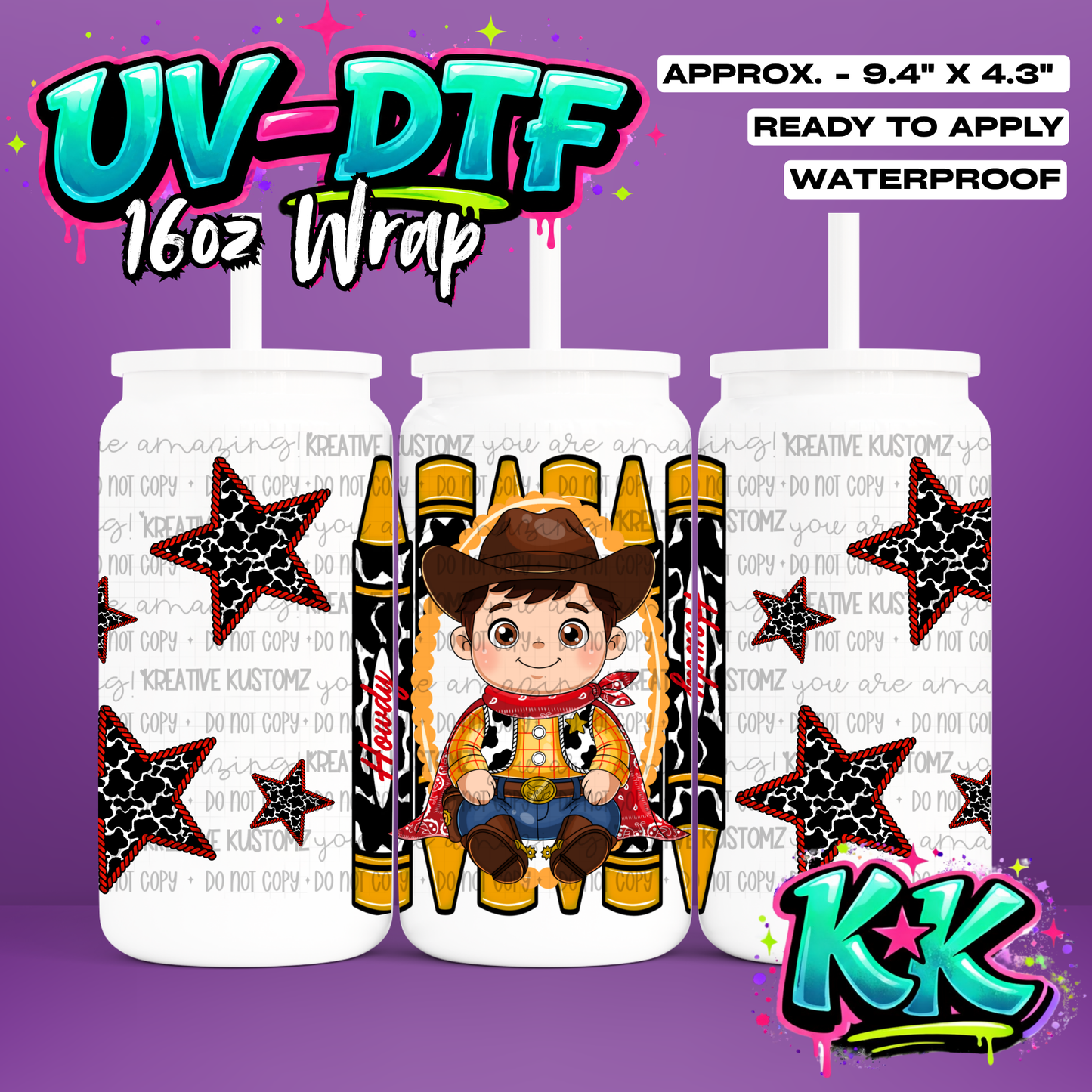 6776 | UV DTF Cup Wrap for 16oz Libbey Glass