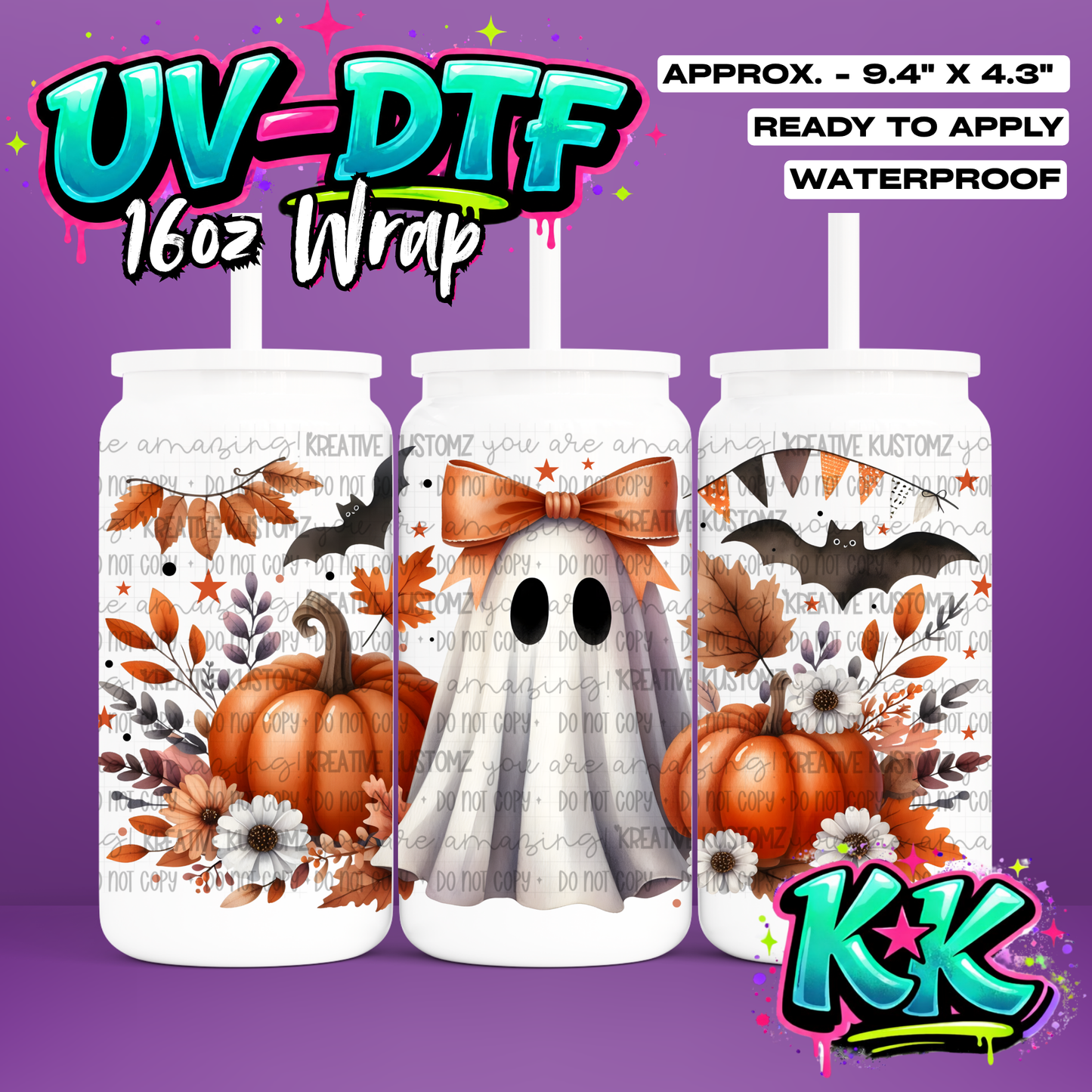 6785 | UV DTF Cup Wrap for 16oz Libbey Glass