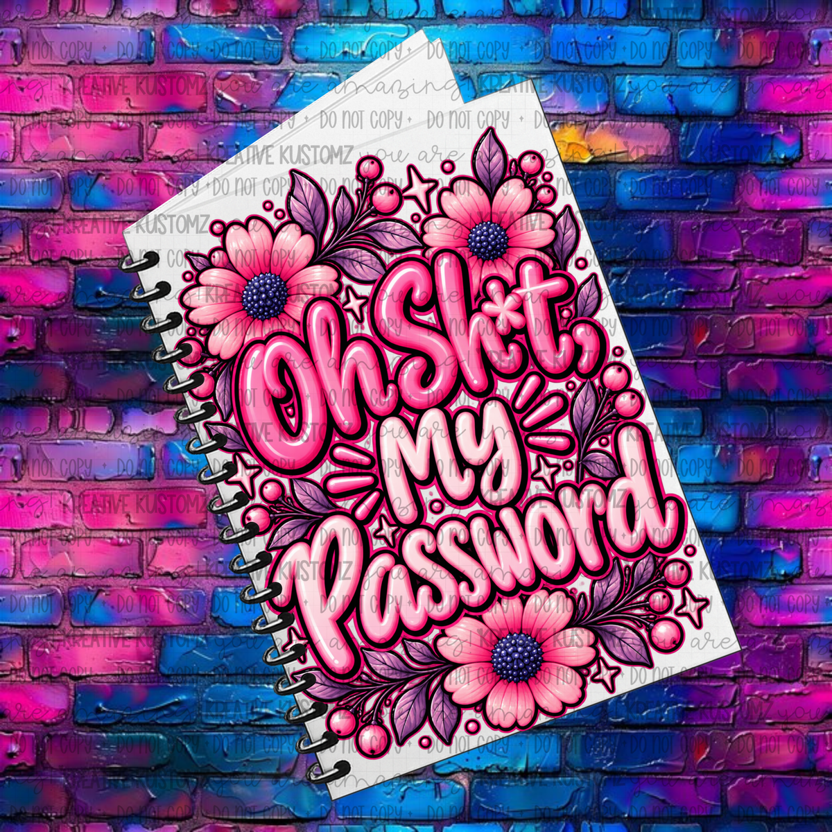 My Password | UVDTF A5 Notebook Wrap Decal