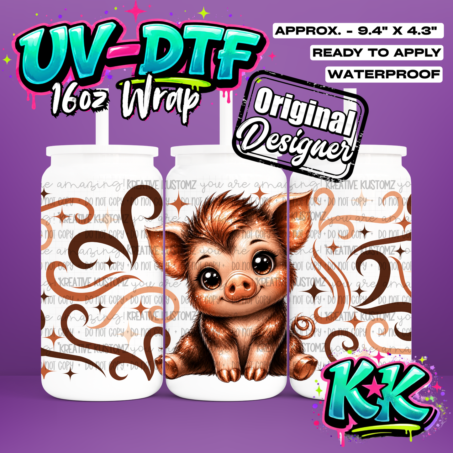 6800 | UV DTF Cup Wrap for 16oz Libbey Glass