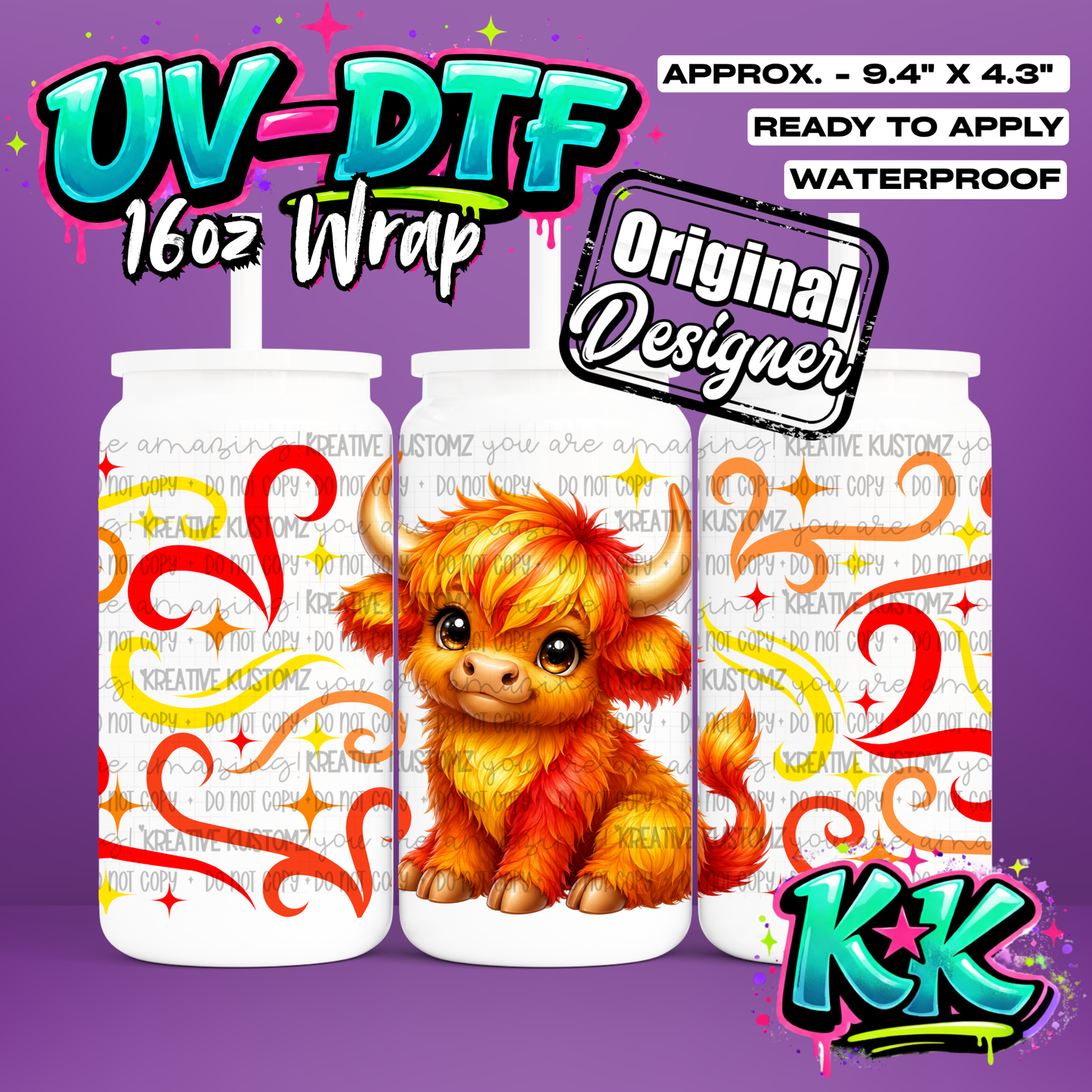 6805 | UV DTF Cup Wrap for 16oz Libbey Glass