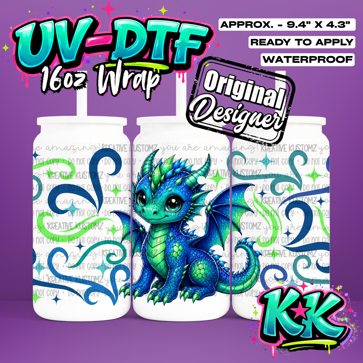 6809 | UV DTF Cup Wrap for 16oz Libbey Glass