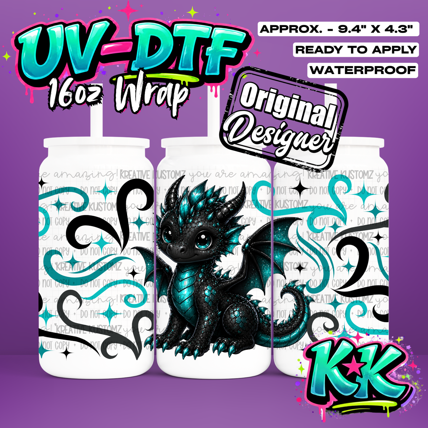 6810 | UV DTF Cup Wrap for 16oz Libbey Glass