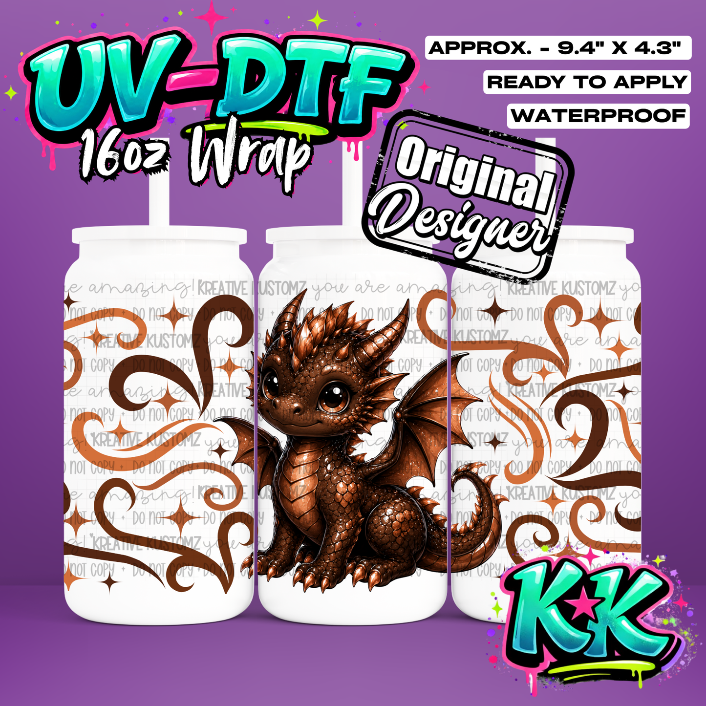 6811 | UV DTF Cup Wrap for 16oz Libbey Glass