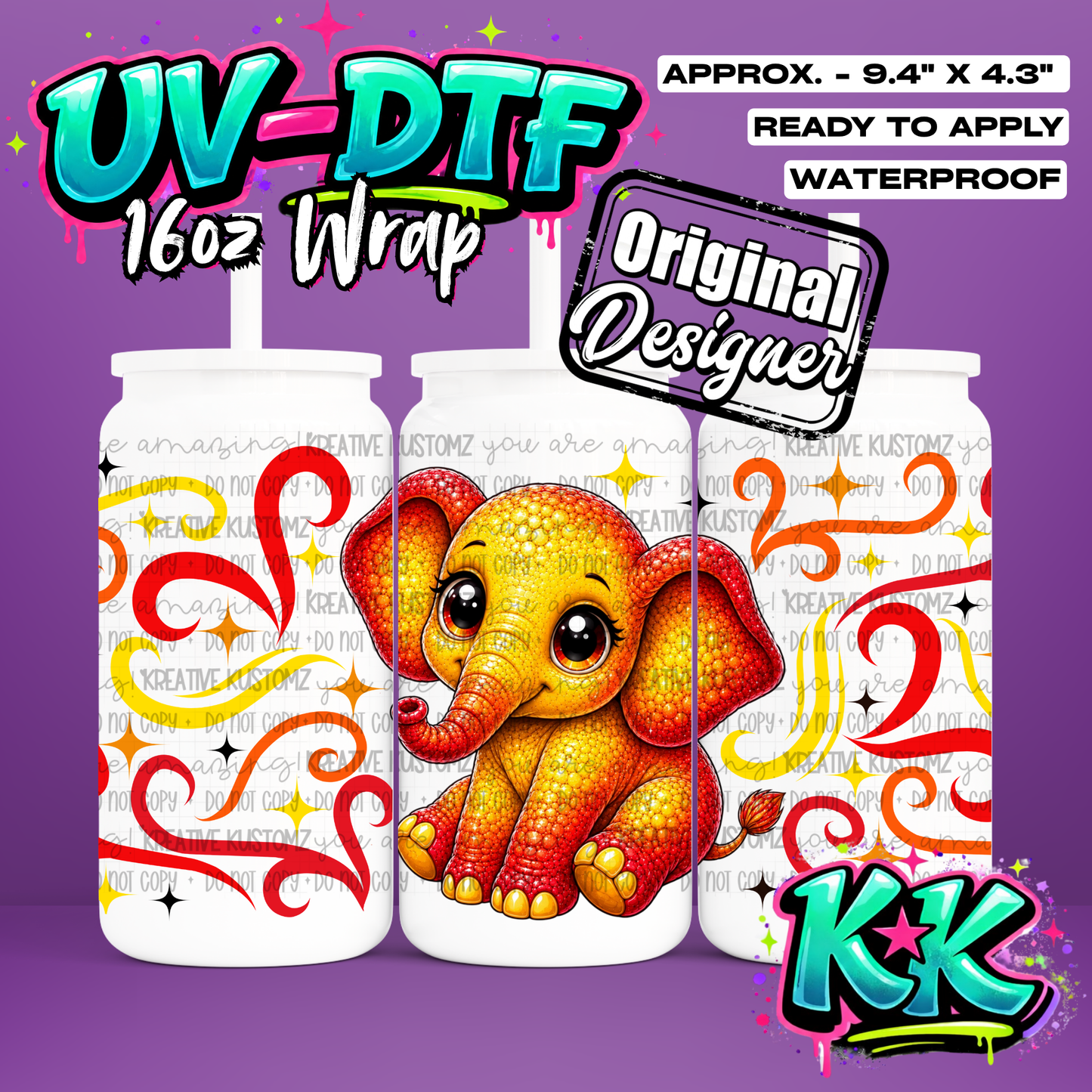6817 | UV DTF Cup Wrap for 16oz Libbey Glass