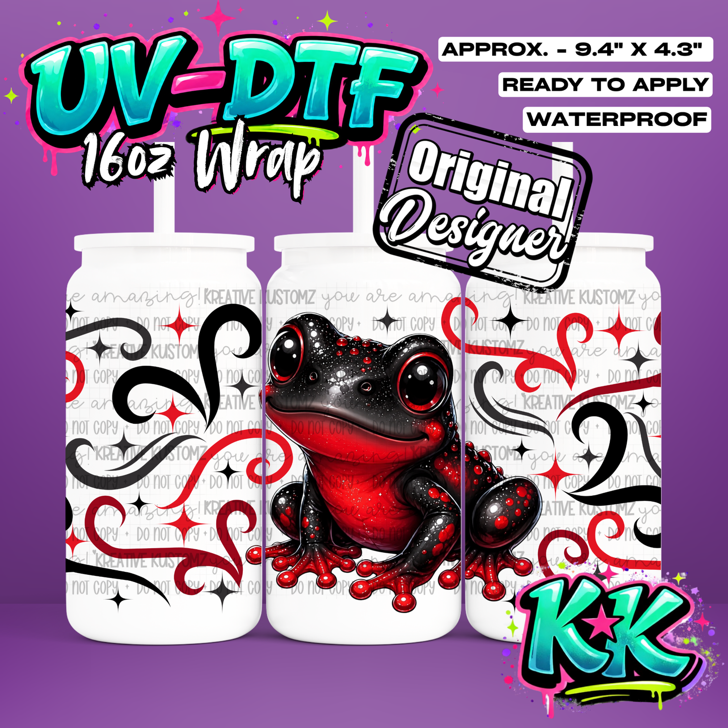 6822 | UV DTF Cup Wrap for 16oz Libbey Glass