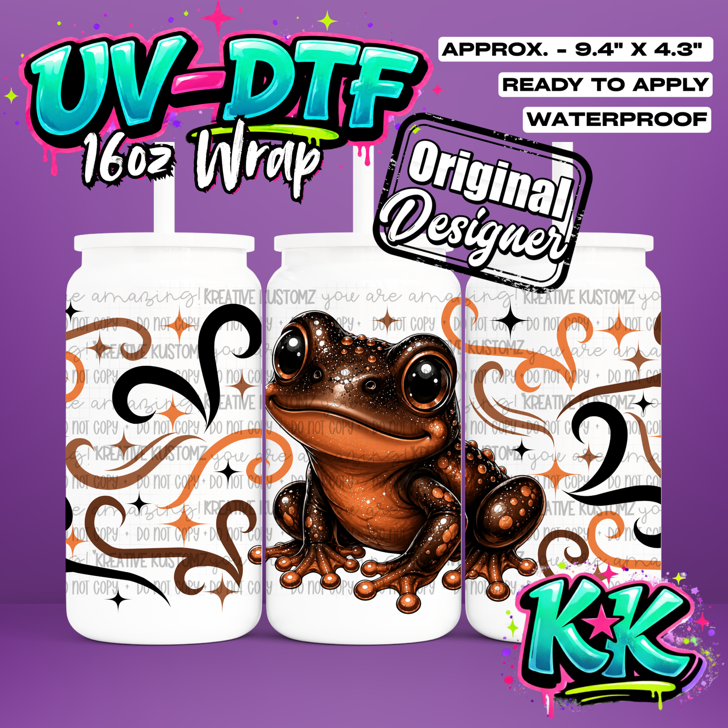 6824 | UV DTF Cup Wrap for 16oz Libbey Glass