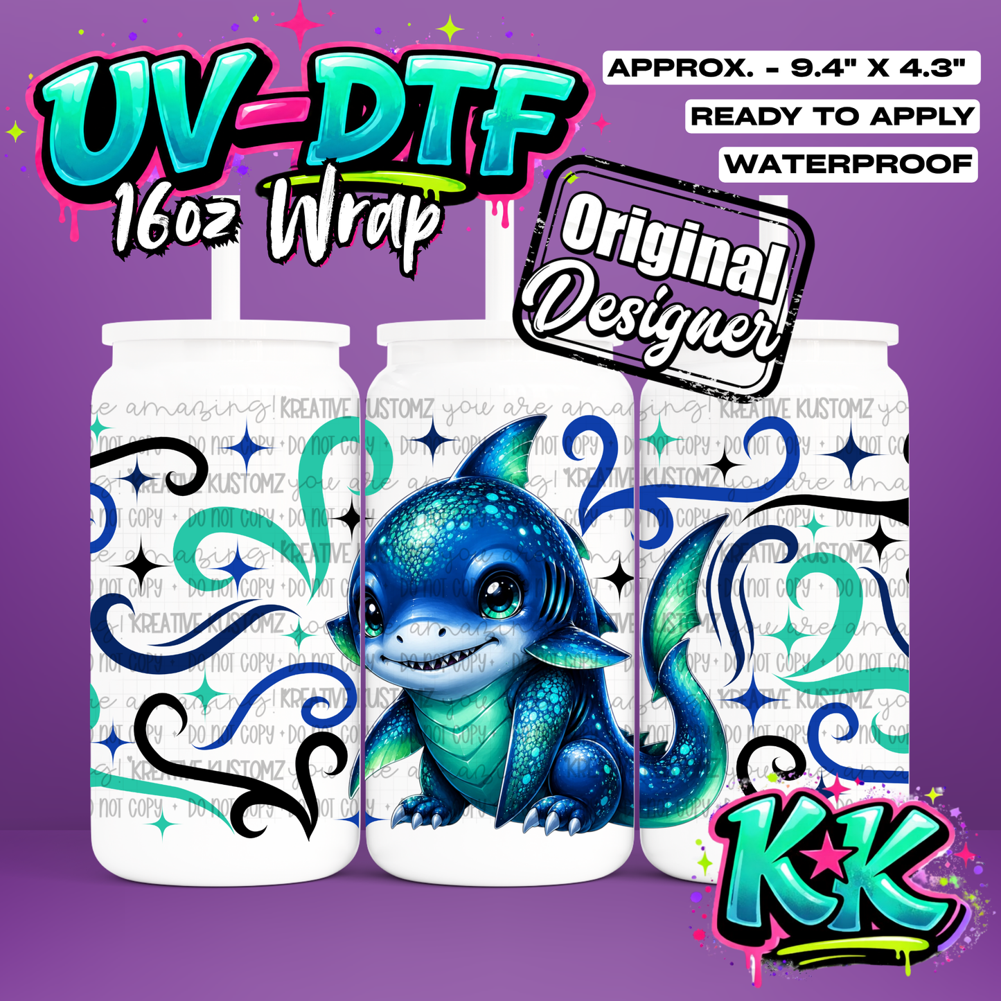 6834 | UV DTF Cup Wrap for 16oz Libbey Glass
