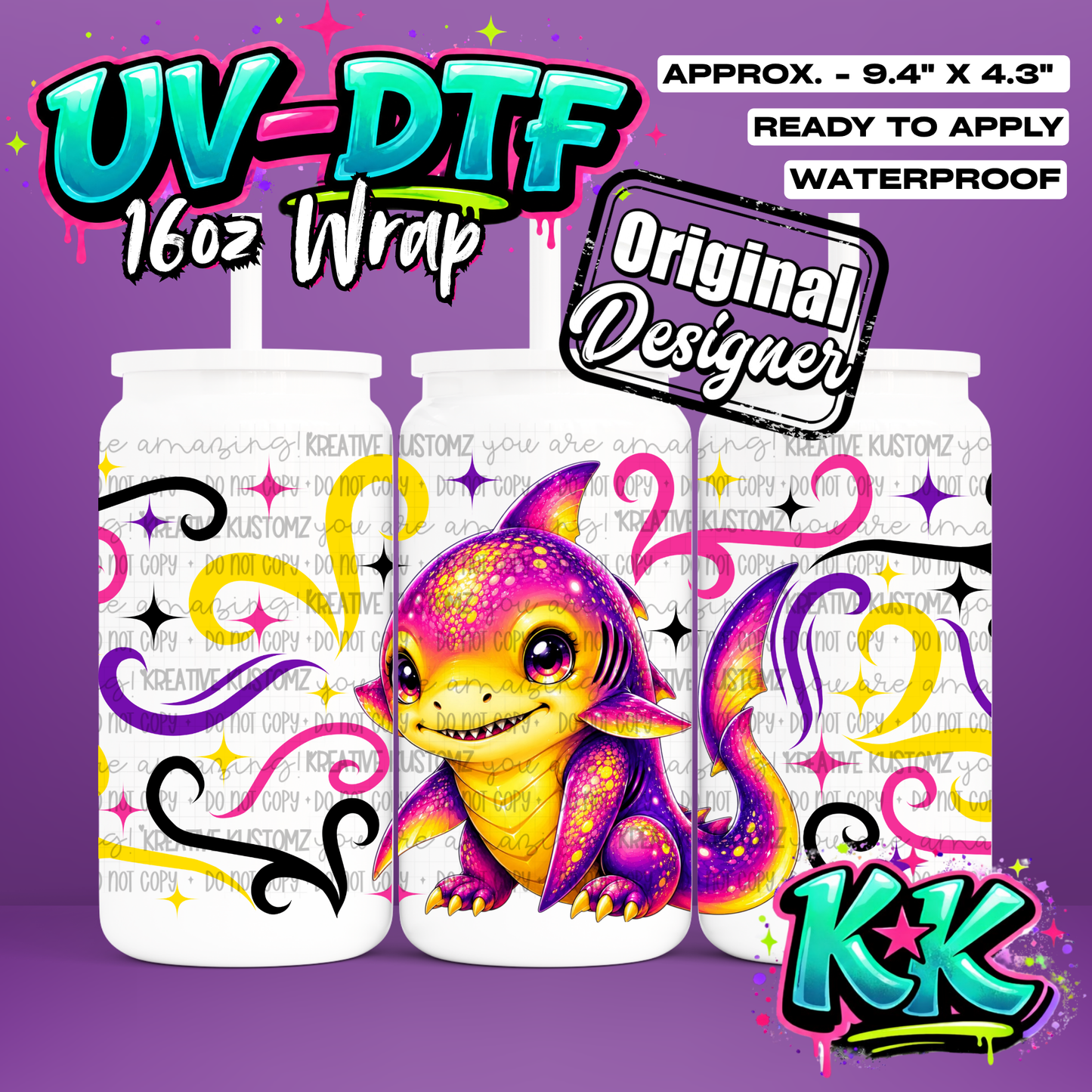 6835 | UV DTF Cup Wrap for 16oz Libbey Glass