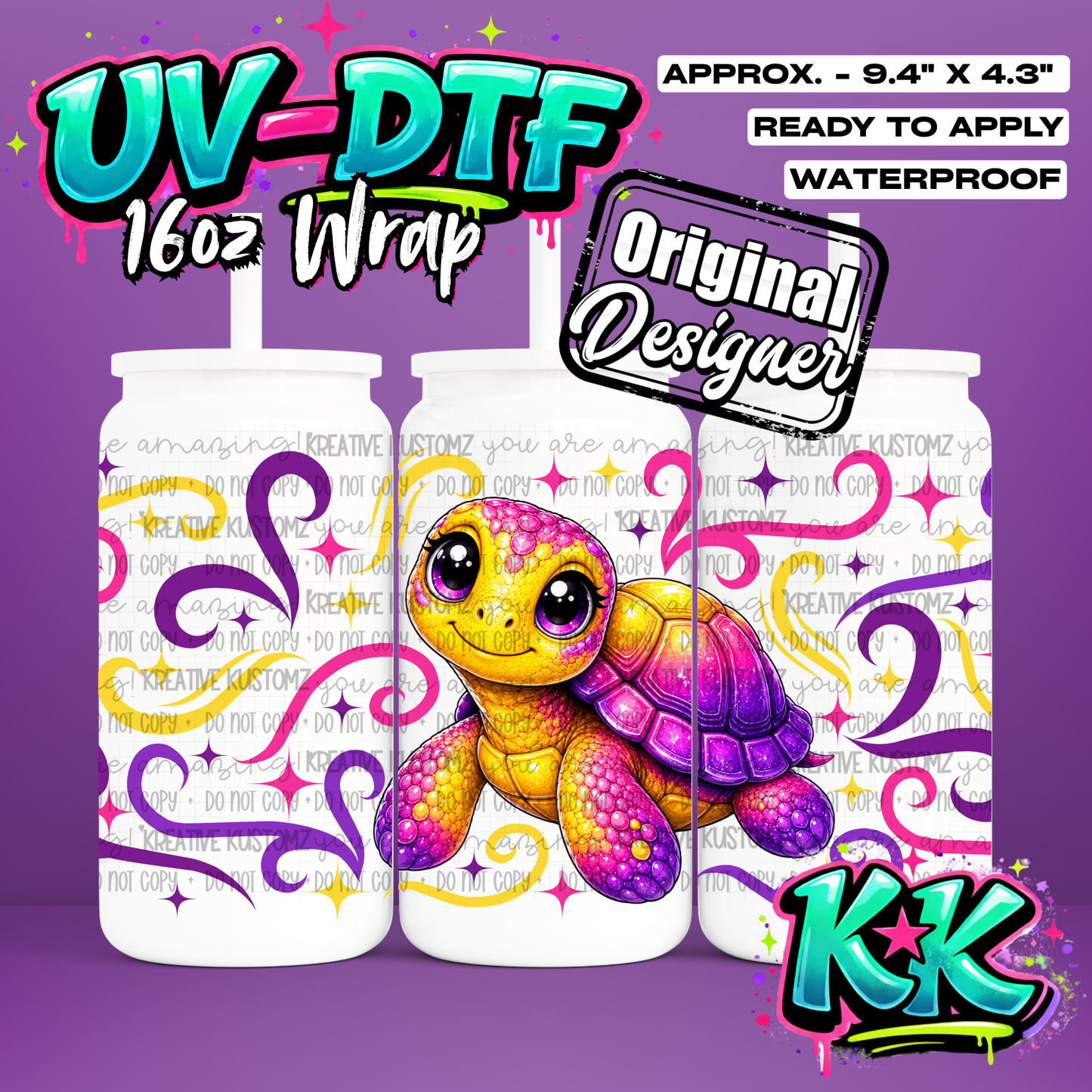 6838 | UV DTF Cup Wrap for 16oz Libbey Glass