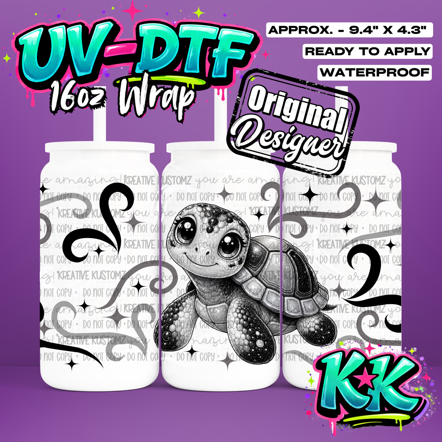 6841 | UV DTF Cup Wrap for 16oz Libbey Glass