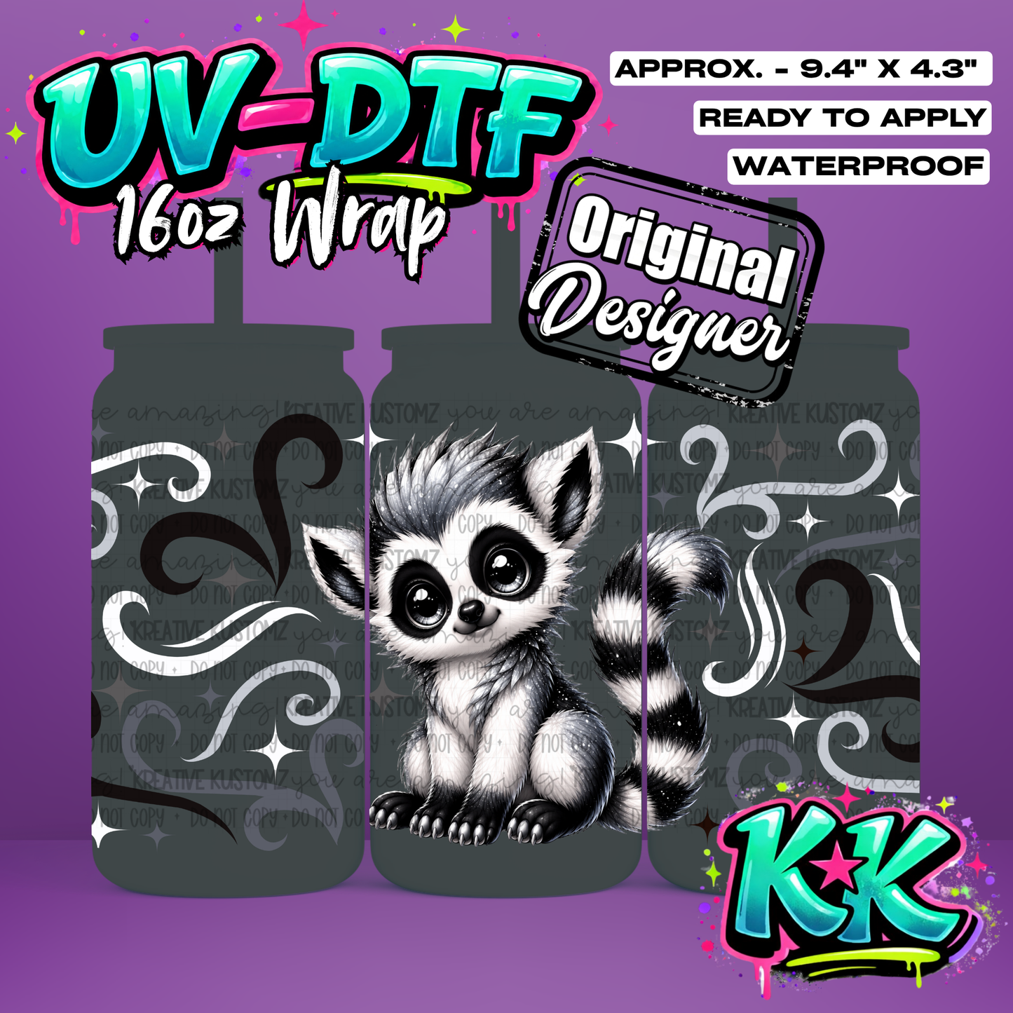 6842 | UV DTF Cup Wrap for 16oz Libbey Glass
