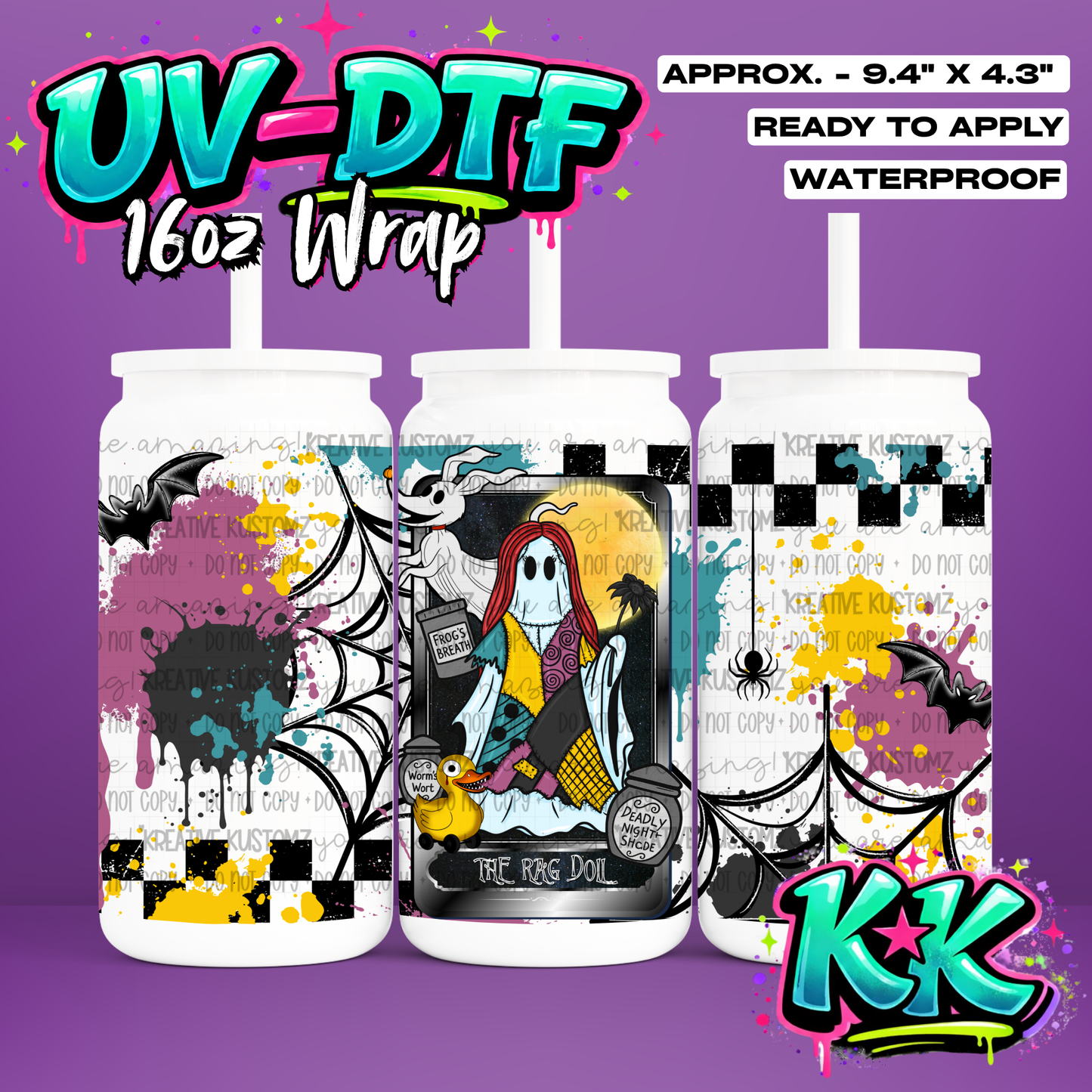 6850 | UV DTF Cup Wrap for 16oz Libbey Glass
