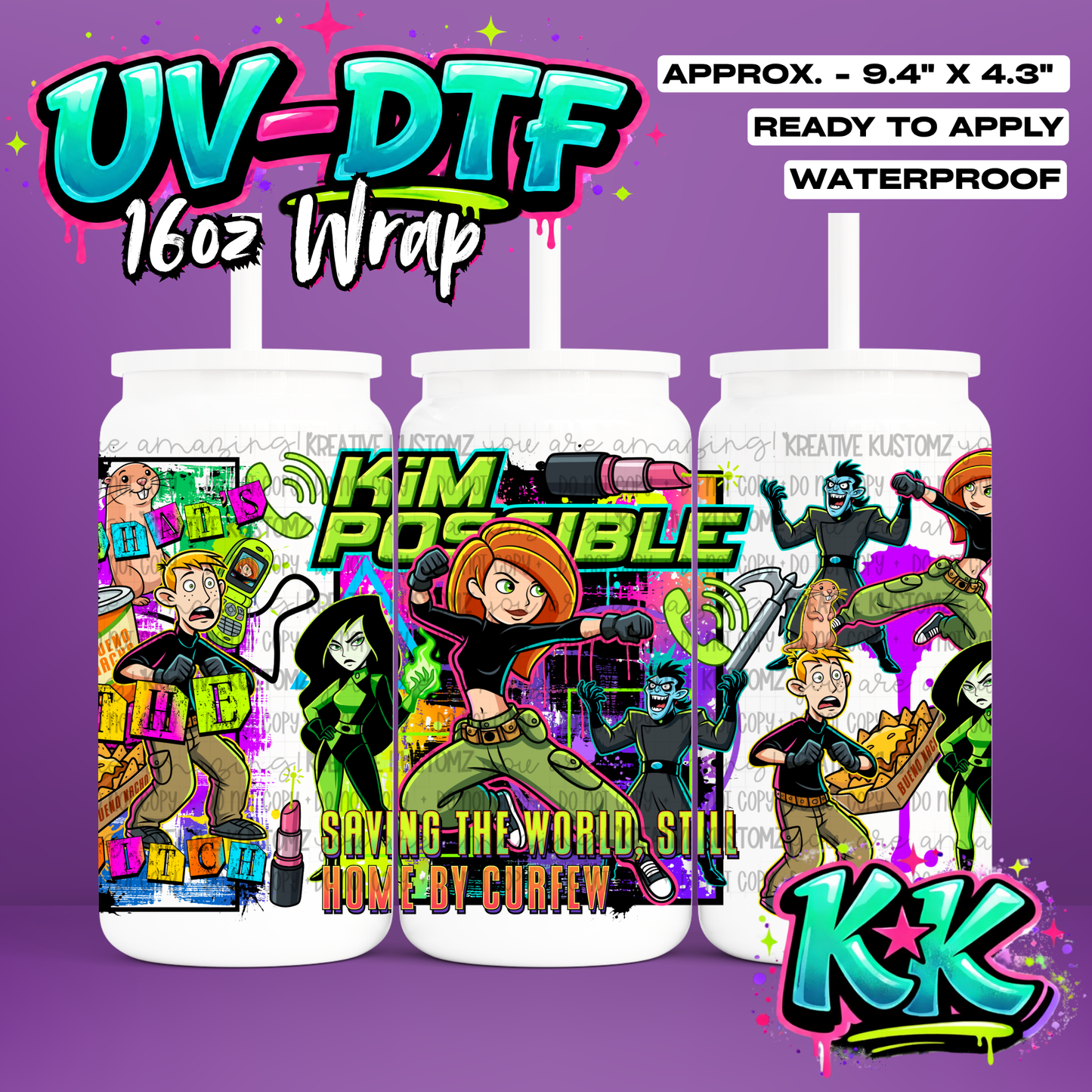 6860 | UV DTF Cup Wrap for 16oz Libbey Glass