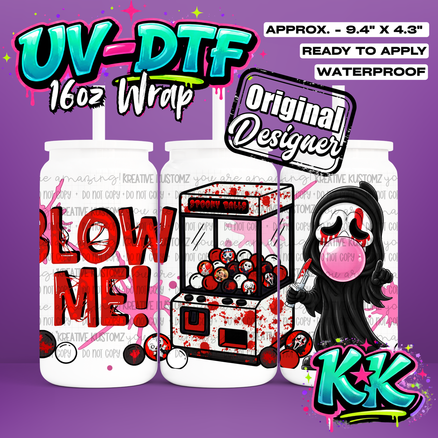 6870 | UV DTF Cup Wrap for 16oz Libbey Glass