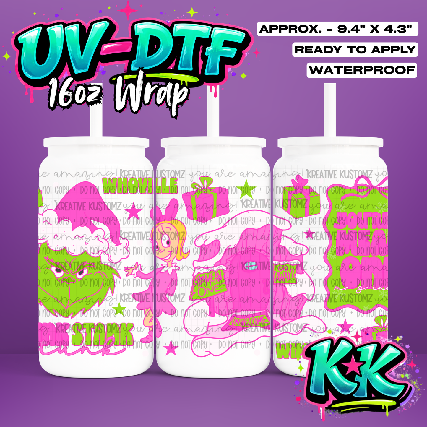 6882 | UV DTF Cup Wrap for 16oz Libbey Glass