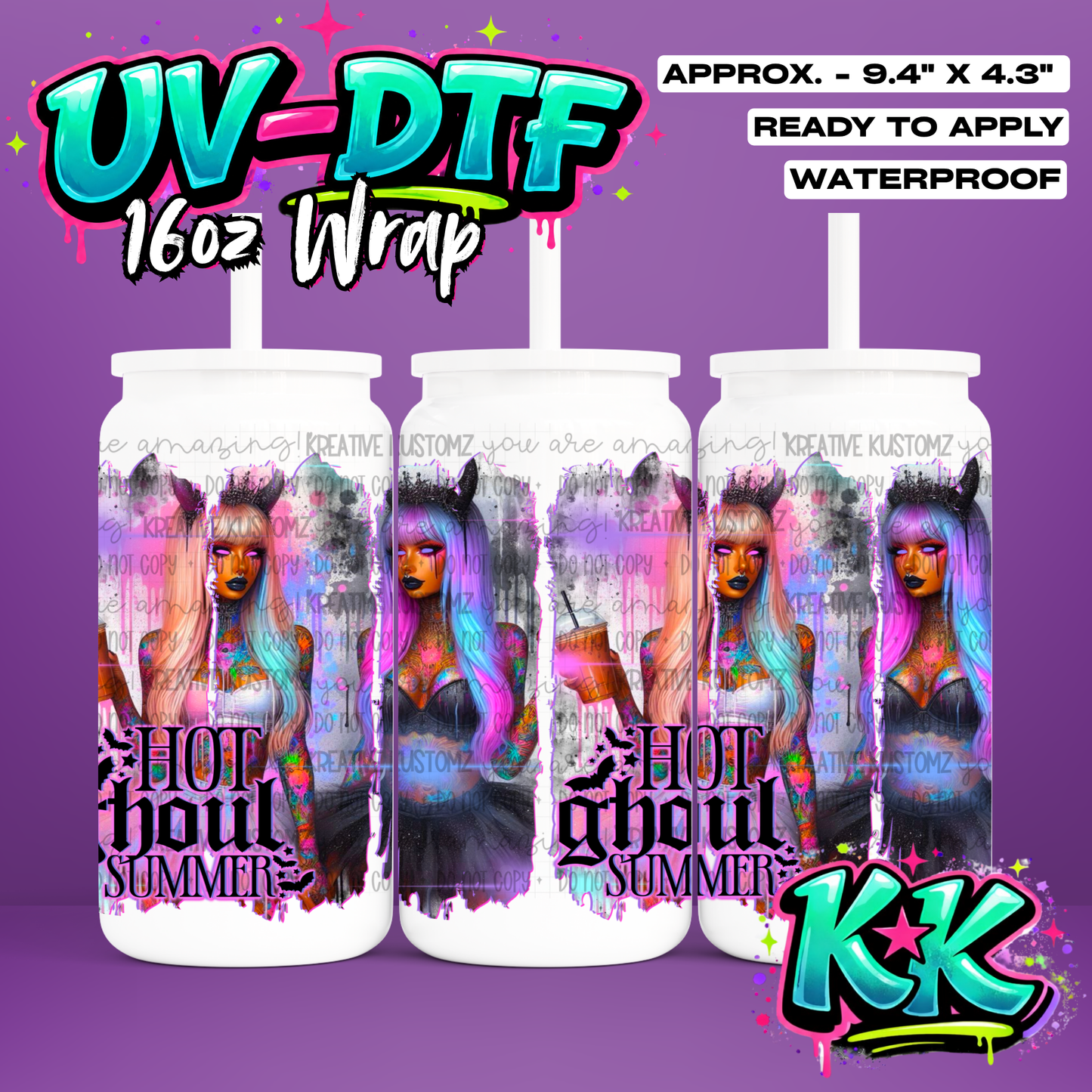 6904 | UV DTF Cup Wrap for 16oz Libbey Glass