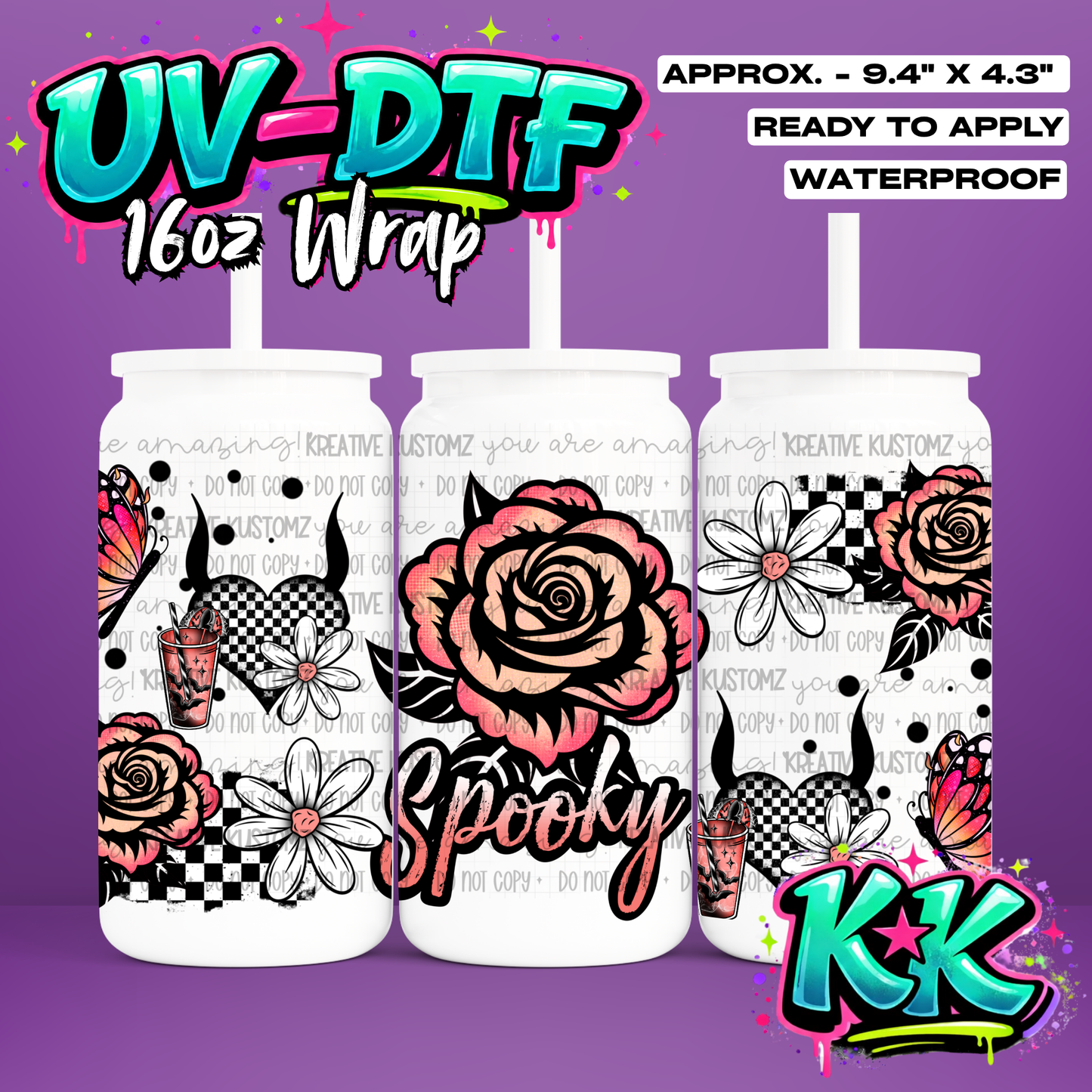6906 | UV DTF Cup Wrap for 16oz Libbey Glass
