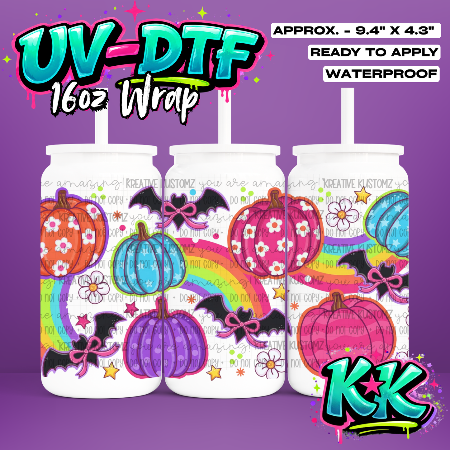6946 | UV DTF Cup Wrap for 16oz Libbey Glass