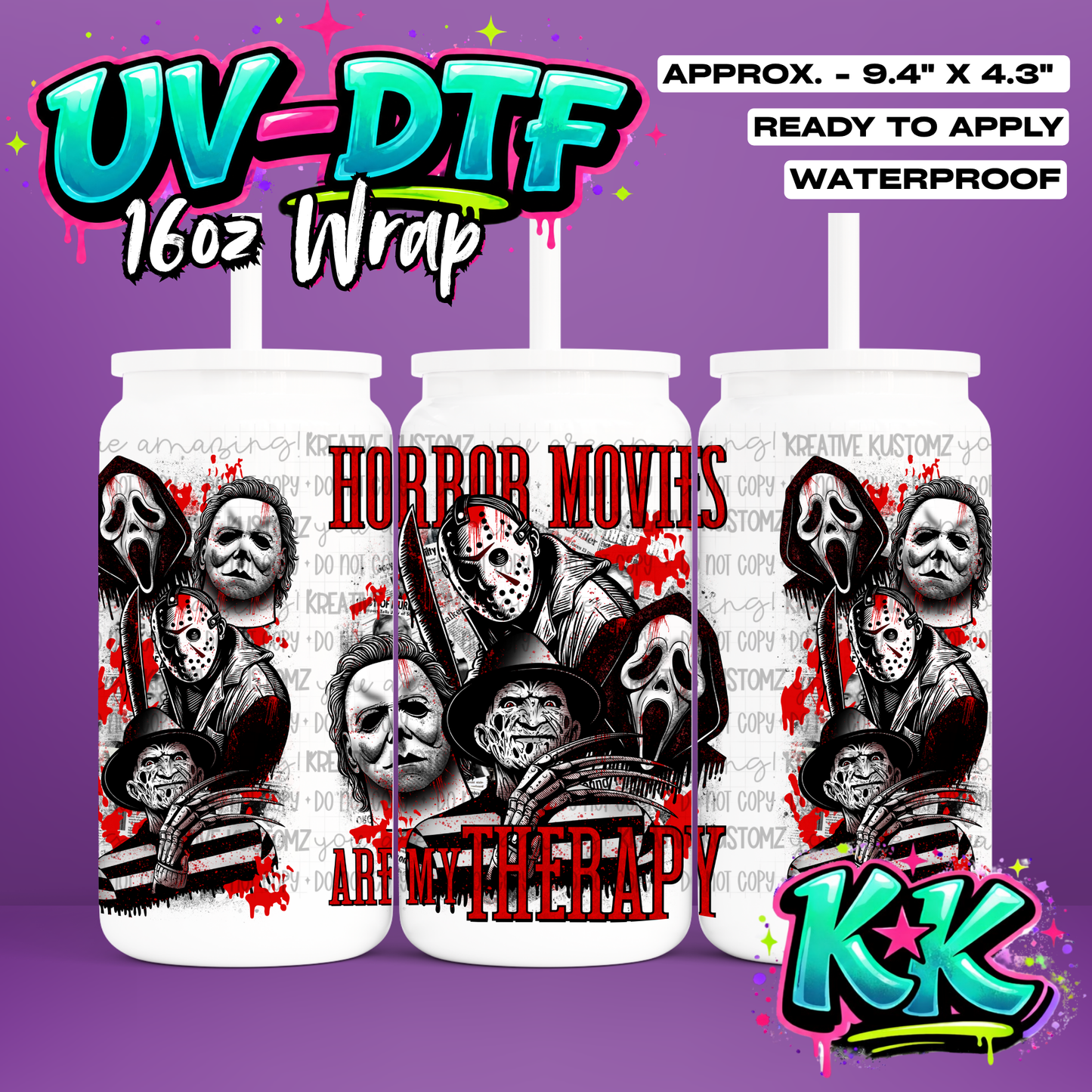 6970 | UV DTF Cup Wrap for 16oz Libbey Glass
