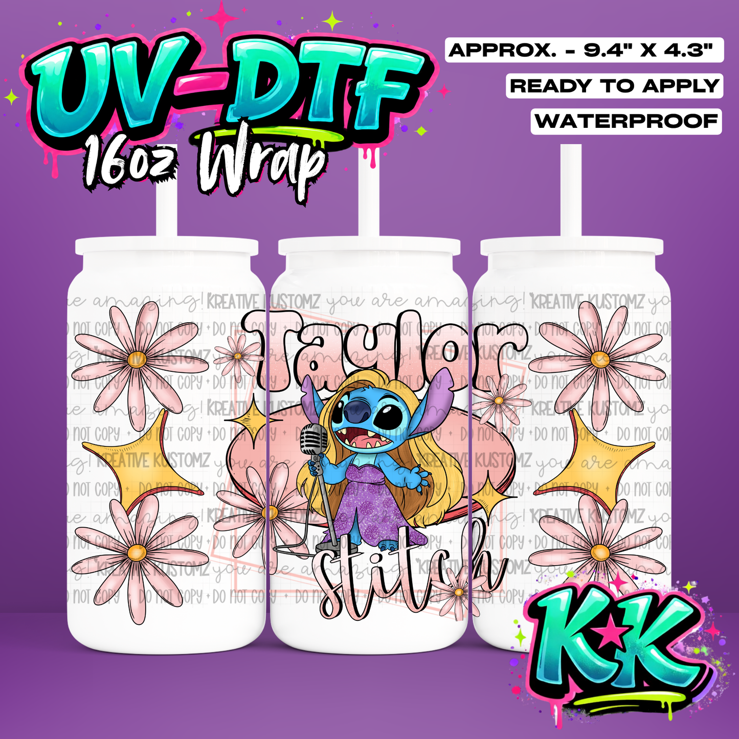 6975 | UV DTF Cup Wrap for 16oz Libbey Glass