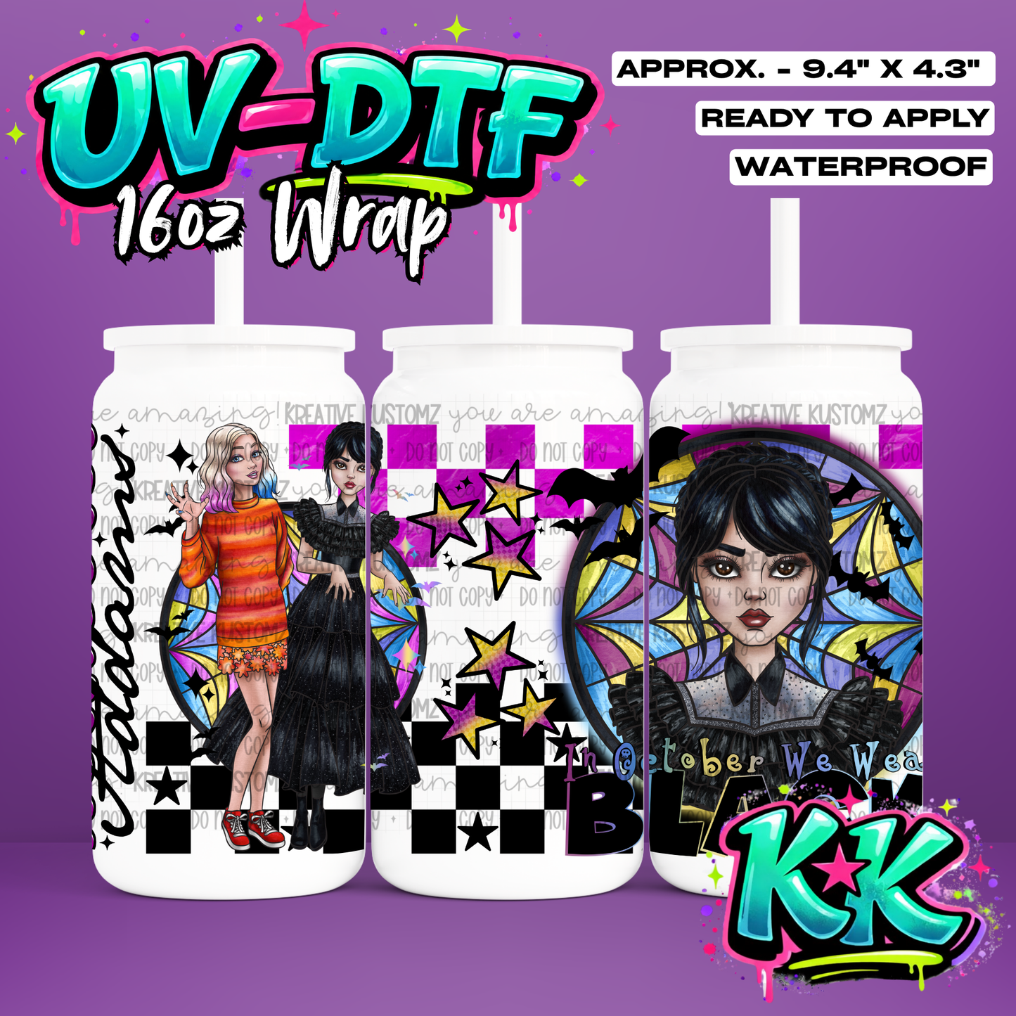 6977 | UV DTF Cup Wrap for 16oz Libbey Glass