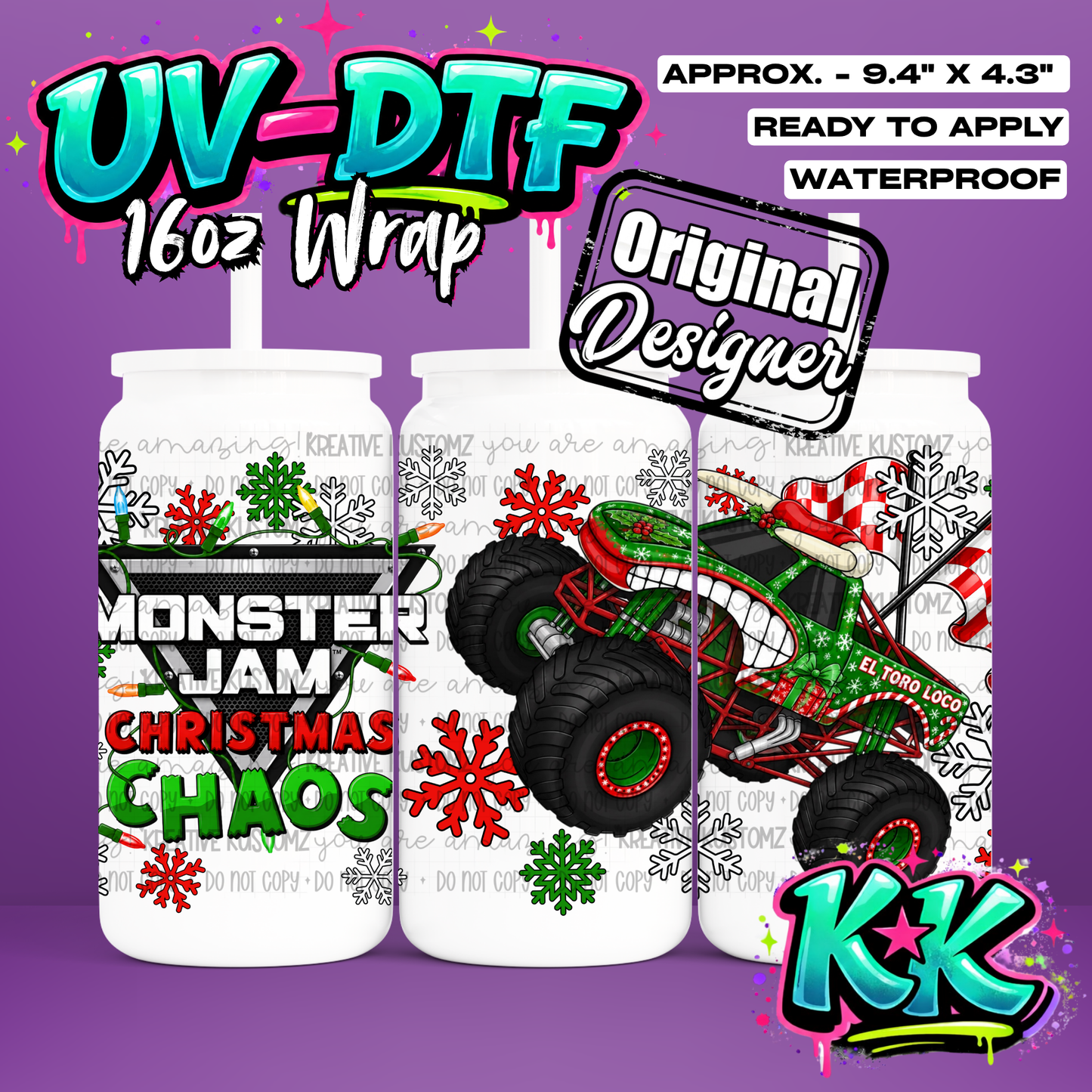 6991 | UV DTF Cup Wrap for 16oz Libbey Glass