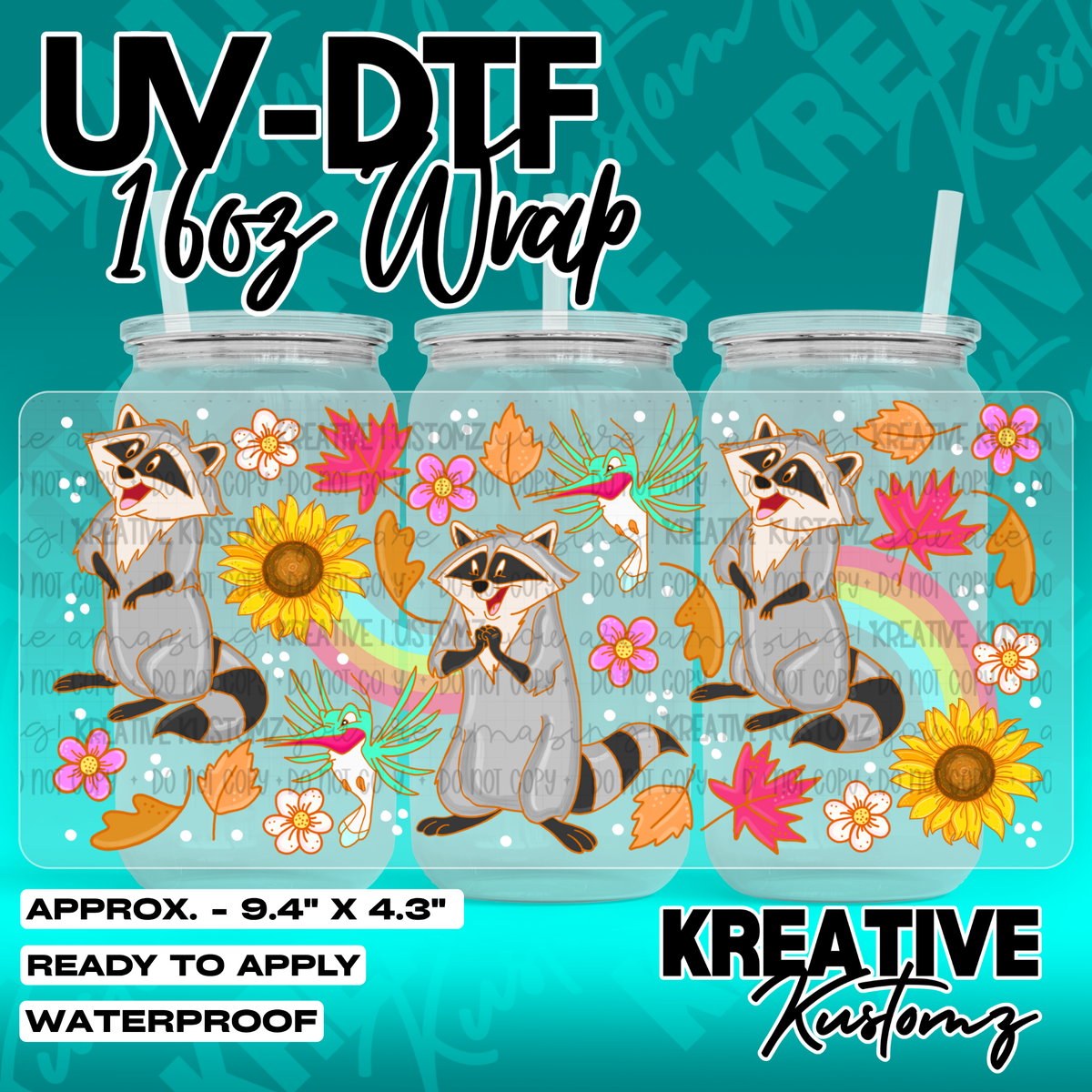 7054 | UV DTF Cup Wrap for 16oz Libbey Glass