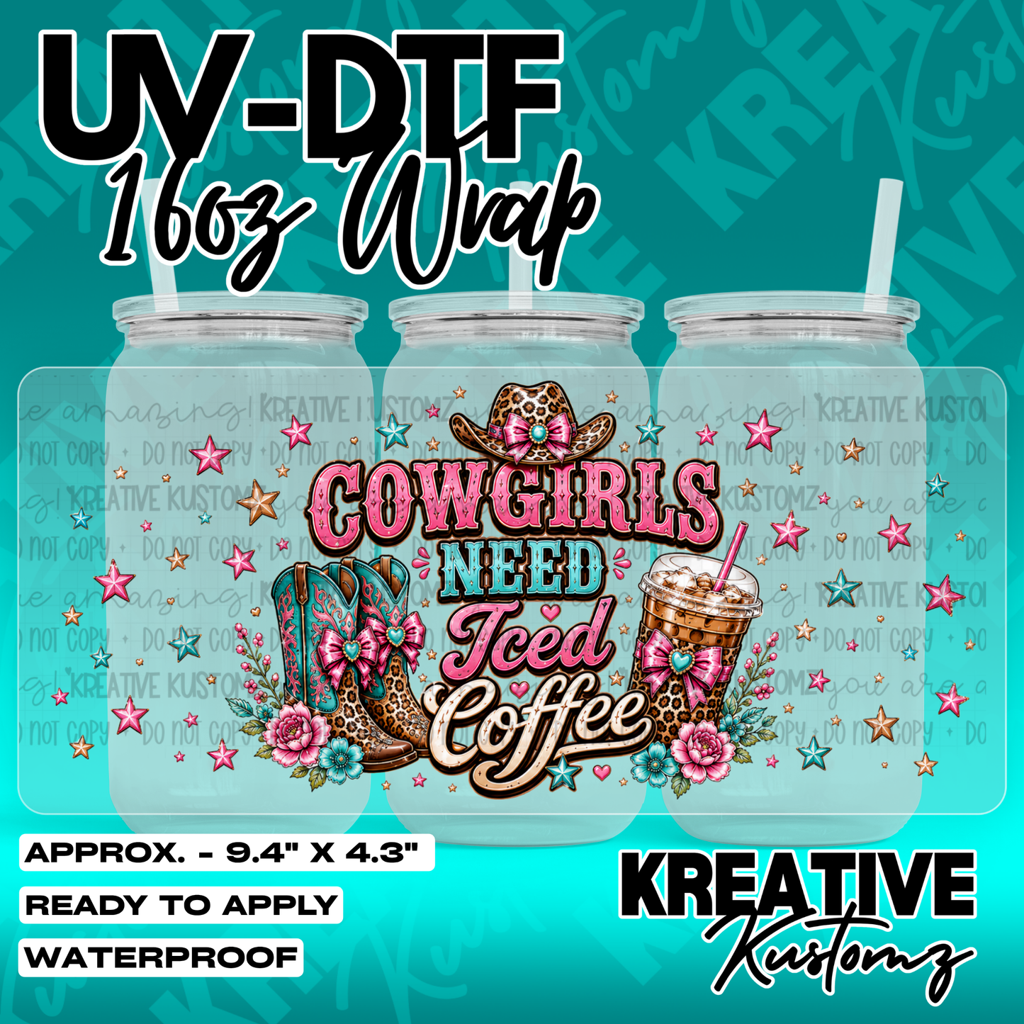 7067 | UV DTF Cup Wrap for 16oz Libbey Glass